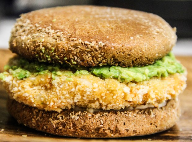 Sweet Potato and Brown Rice Burger with Guacamole